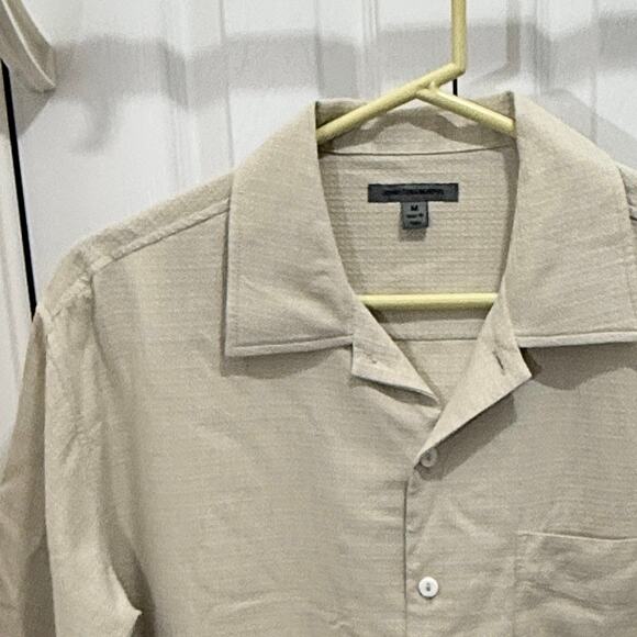 Johnston & Murphy Silk men’s size M shirt silk & cotton natural fibers textured - Picture 3 of 6